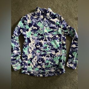 Girls cozy fleece half zip pullover top